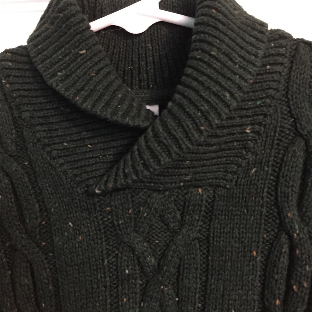 Speckled cowl neck sweater - hunter green